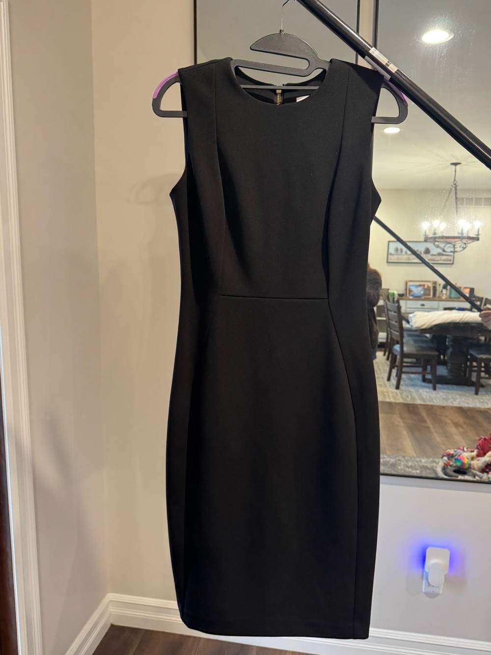 Calvin Klein Black Sleeveless Sheath Dress
